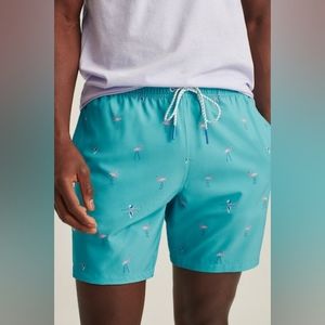 Bonobos Riviera Recycled Swim Trunks, Anyway Flamingos, sz Med, 7 in